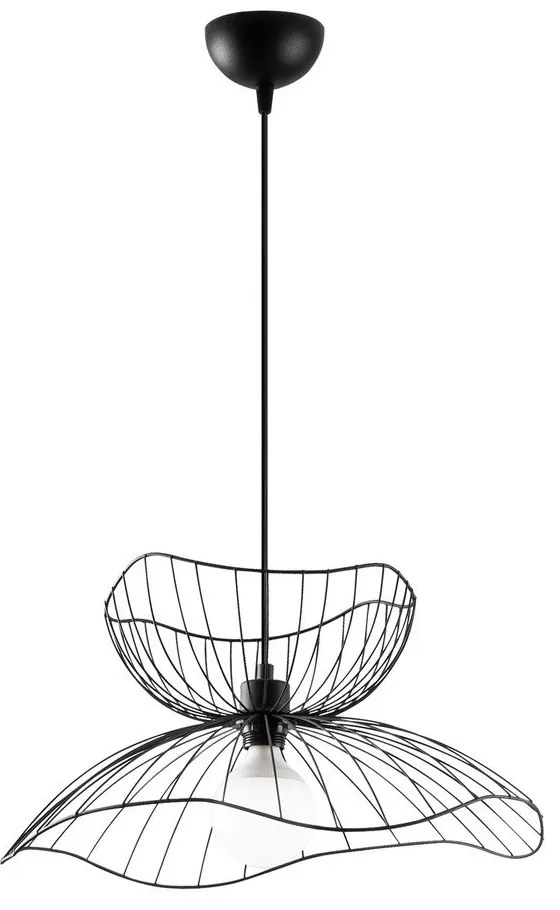 Fekete függőlámpa fém búrával ø 50 cm Farac – Opviq lights