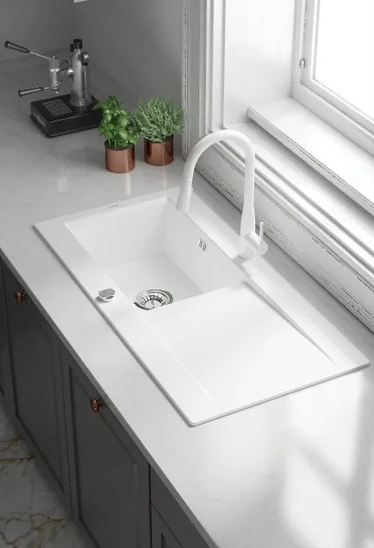 Lukrecja bianco mosogató csaptelep_kihúzható-2 funkciós