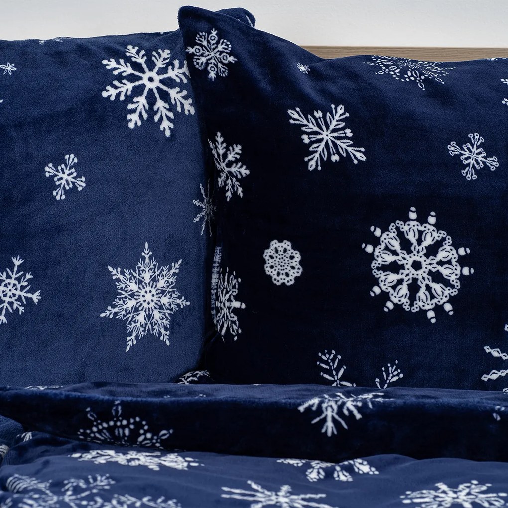 4Home Midnight Snowfall mikroflanel ágyneműhuzat, 140 x 200 cm, 70 x 90 cm