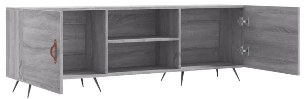 szürke sonoma színű szerelt fa TV-szekrény 150x30x50 cm