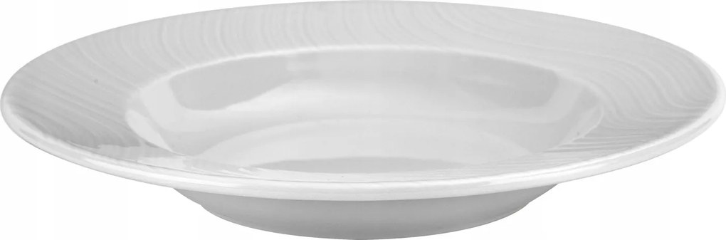 Mélytányér 22,5 cm River fehér díszített