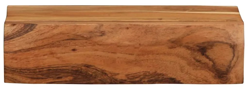 2 darab tömör akácfa fali polc 30x17x8 cm