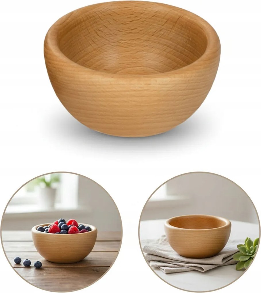 Bükk Fa Tál 12 cm gyümölcs snack kézzel esztergált Gyártó