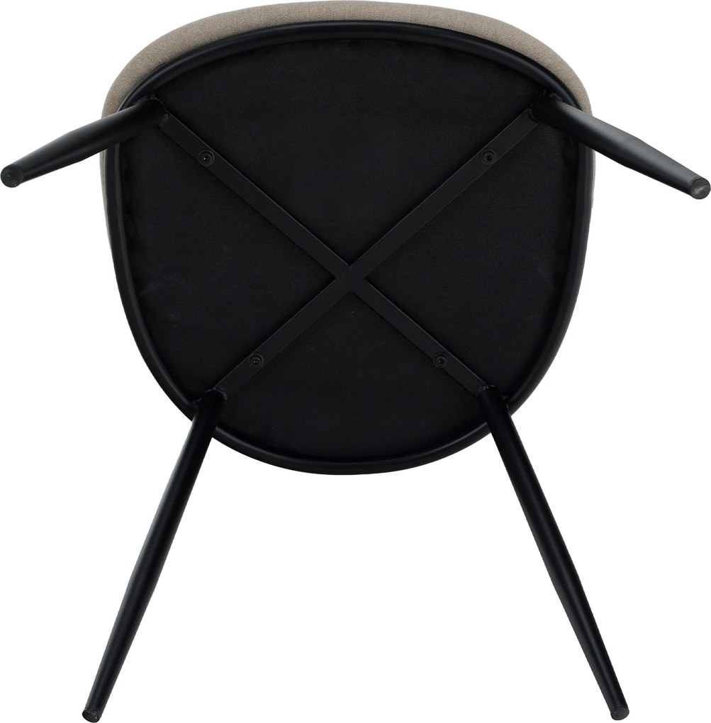 Étkezőszék, bézses barna/natúr fa/fekete, VUDIA