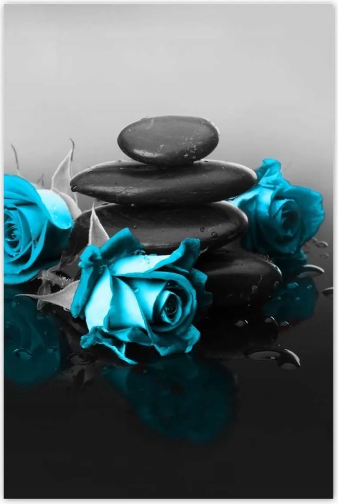 Poszterek 80x120 Türkiz rózsa Spa