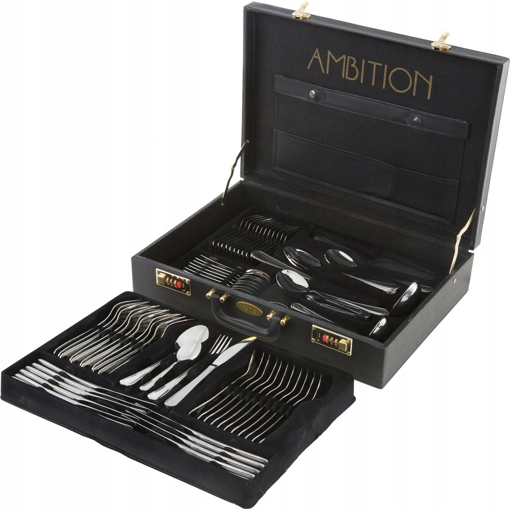 83812 Verona evőeszköz szett 72 részes bőröndben Ambition