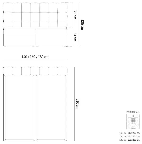 Mamaia Boxspring ágy szett