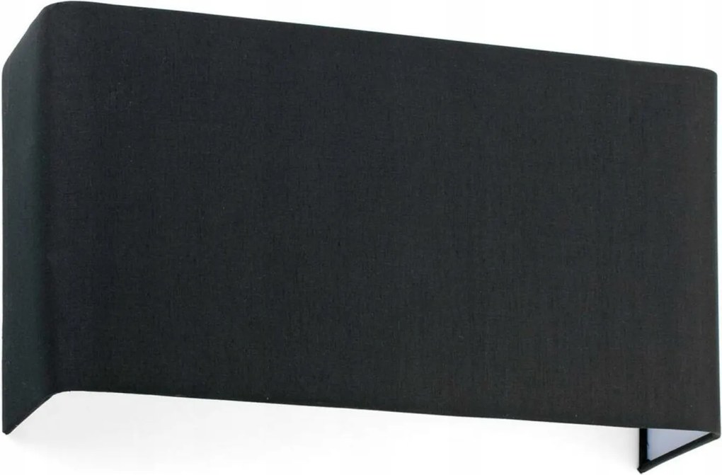 Faro Cotton Rct vízszintes fali lámpa 2xE27 fekete textil 37cm