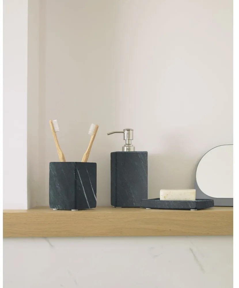 Sötétszürke márvány fogkefetartó pohár Aixa – Kave Home