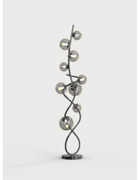 Wofi 3014-905 - LED Állólámpa NANCY 9xG9/3,5W/230V fekete króm