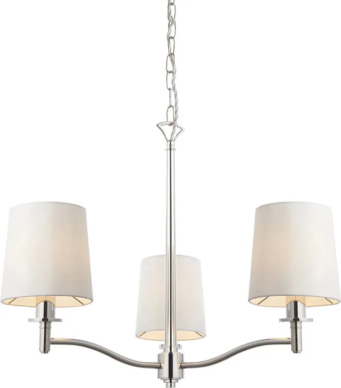 ENDON 95828 ORTONA Modern Csillár Antik Fehér, Nickel-Nero E14 IP20