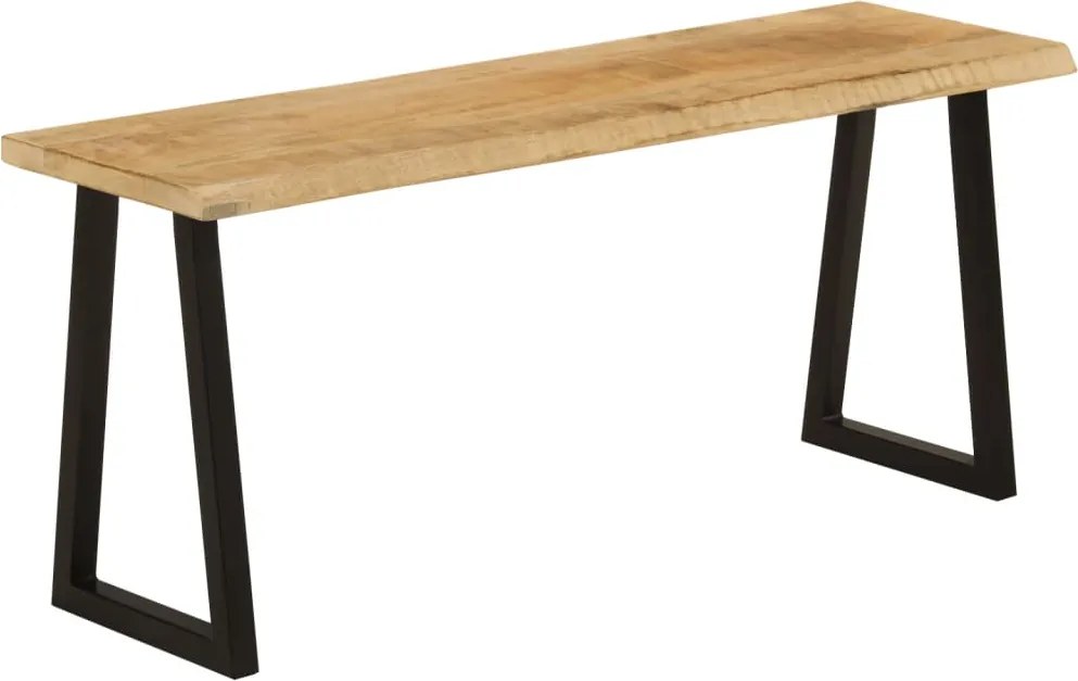 vidaXL tömör mangófa pad természetes éllel 105 cm