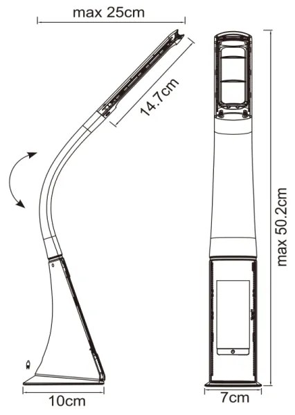 GLOBO 58333 - SOPHIE LED asztali lámpa, 1x6,5W, 230V, dimmelhető