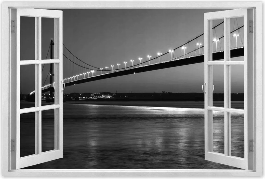 Poszterek 120x80 Éjszakai kép a hídról