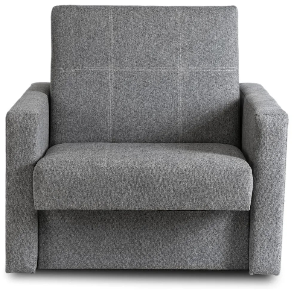 Egyszemélyes kihúzható fotelágy szürke színben – MILAN 1