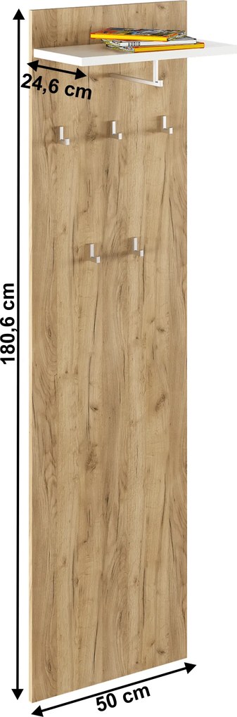 Fogas elem, artisan tölgy/fehér, RIOMA TYP 19