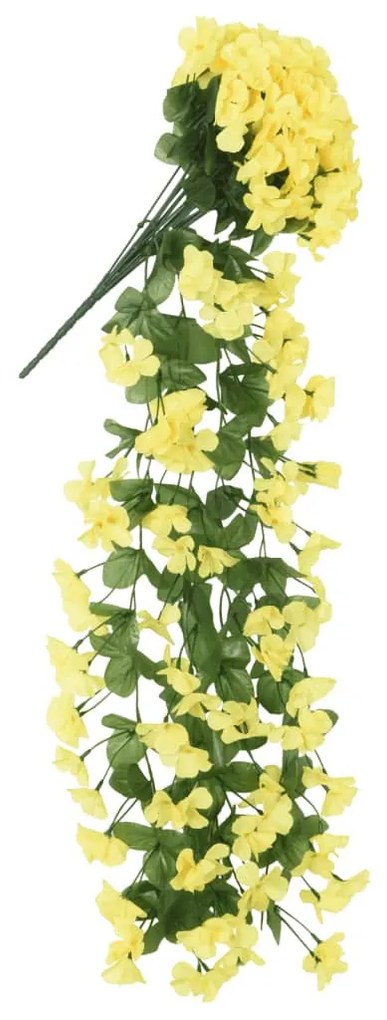 3 db sárga karácsonyi virágfüzér 85 cm