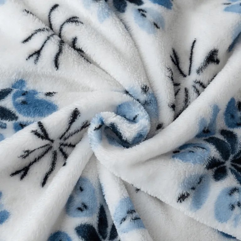 Mikroplüss takaró ICY FLAKES, fehér Méret: 200 x 220 cm