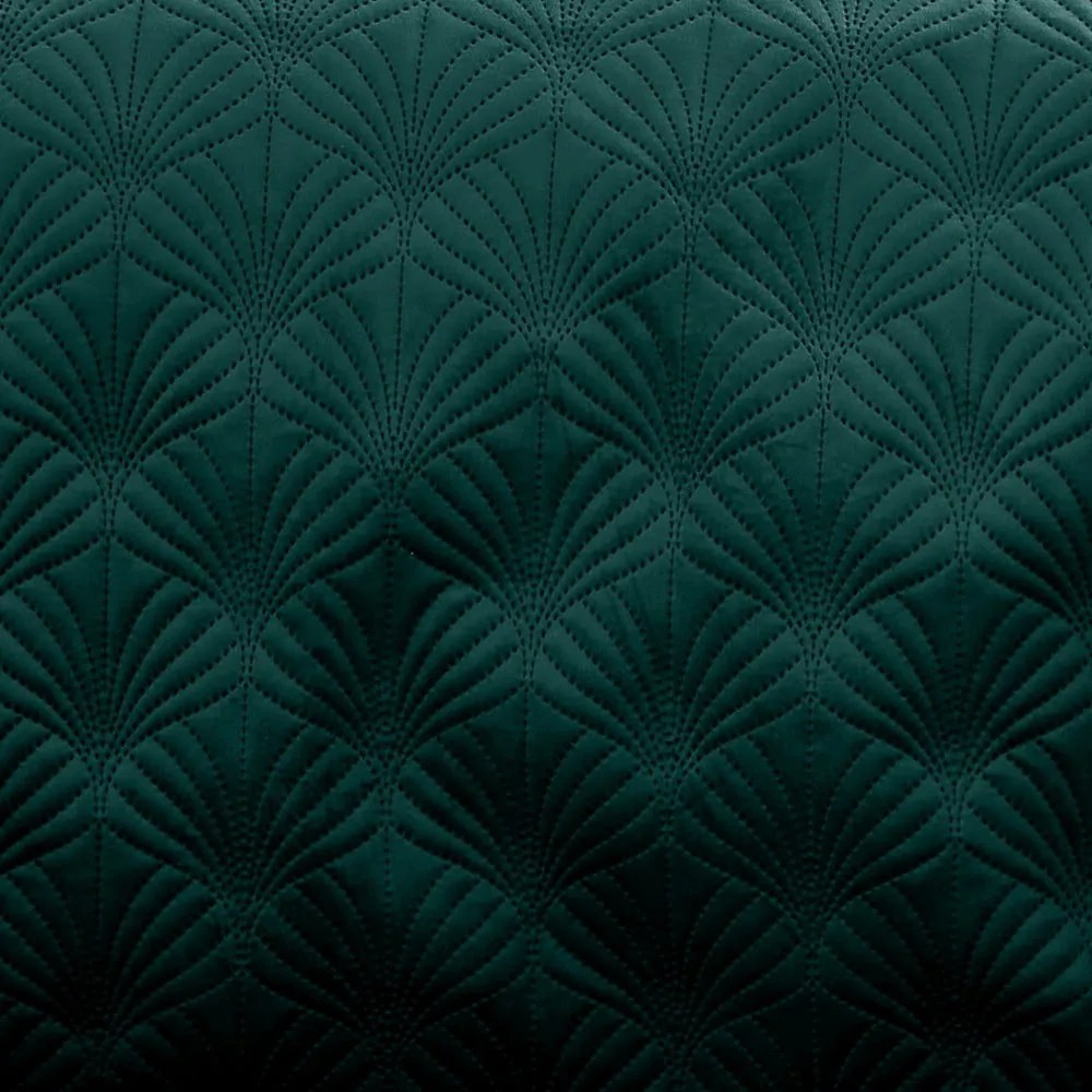 Zöld steppelt ágytakaró 220x230 cm Art Deco Pearl – Catherine Lansfield