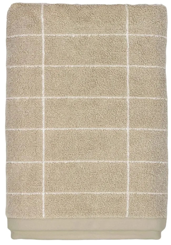 Bézs pamut fürdőlepedő 70x140 cm Tile Stone – Mette Ditmer Denmark