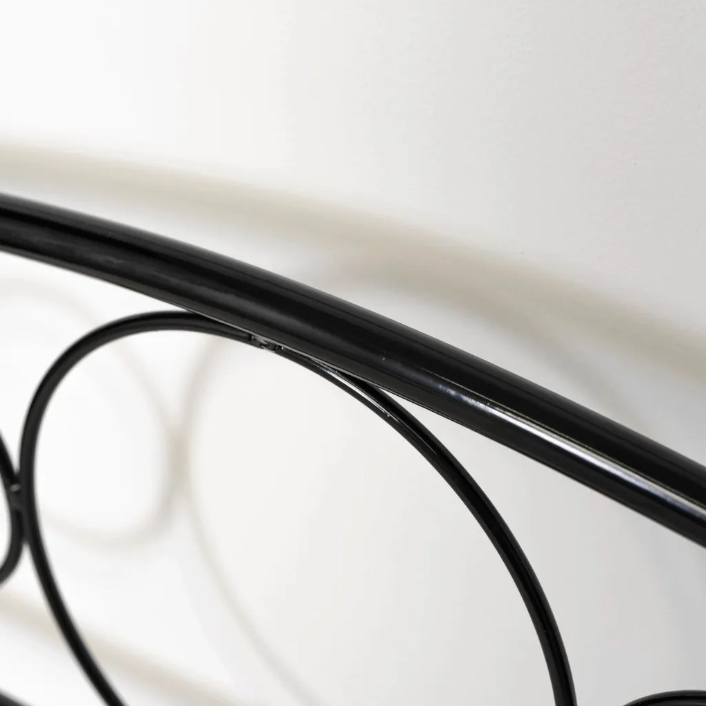 Fekete Fém Ágykeret. 90x200 cm GRIFFIN