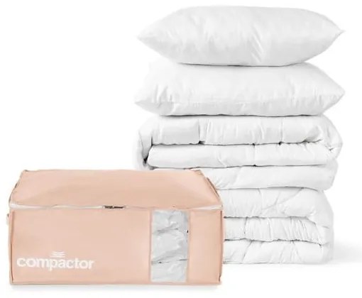 Vákuumos műanyag ruhatároló doboz szett 3 db-os 65x45x27 cm Pink Edition – Compactor