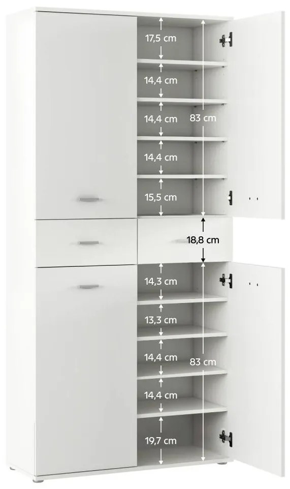Cipőtároló (cipősszekrény) Variacion (fehér) . 1116558