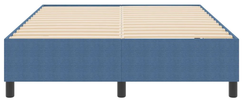 Boxspring Ágy Kék 160x200 cm Corduroy Szövet