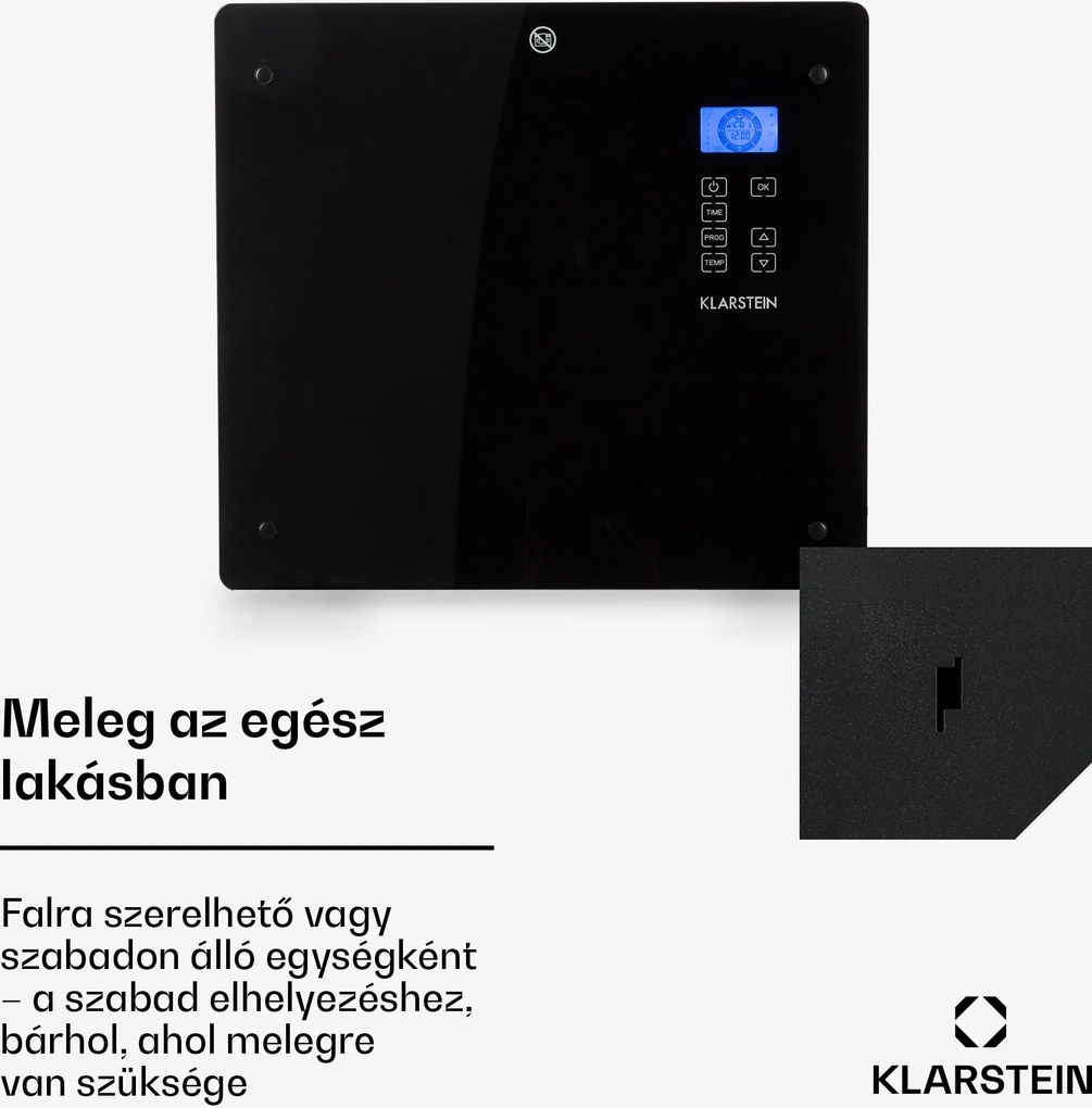 Klarstein Norderney, konvektor, 1000 W termosztát, időzítő, 20 m², fekete