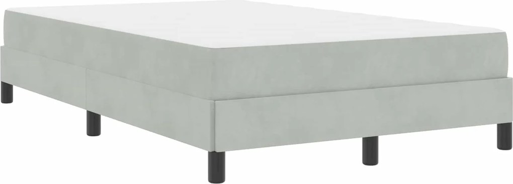 vidaXL Boxrugós ágy matracmal Világosszürke 120 x 200 cm szövet