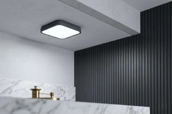 Brilagi - ZENNA LED fürdőszobai mennyezeti lámpa 24W/230V 34,5x34,5 cm IP44 antracit