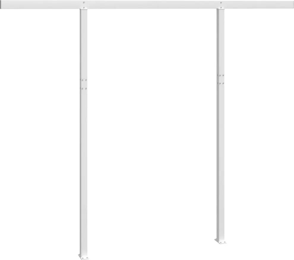 vidaXL fehér vas napellenzőrúdszett 300 x 245 cm