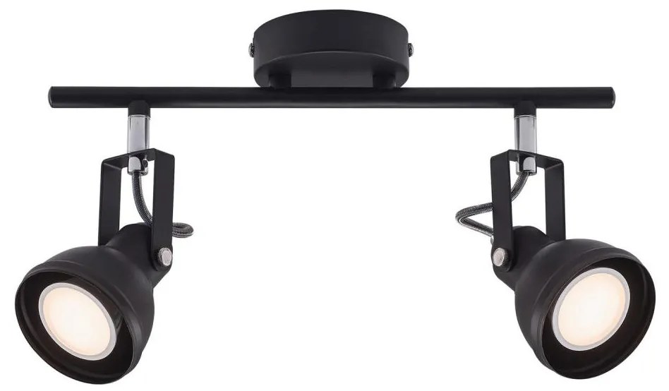 Nordlux - Spotlámpa ASLAK 2xGU10/35W/230V fekete