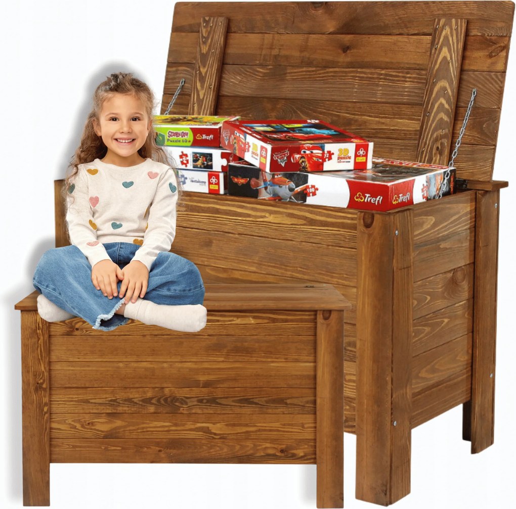 Fenyő láda kerti láda játék láda ülőke tároló Eko