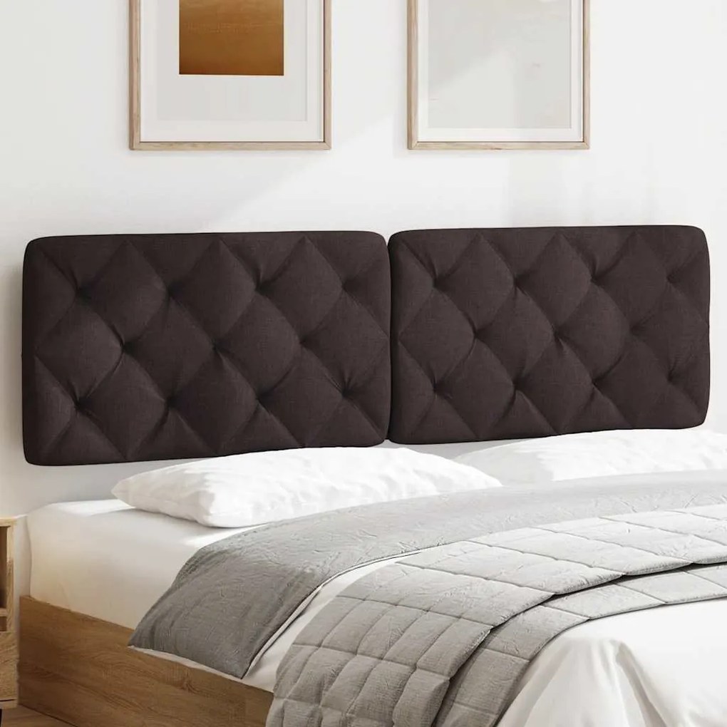 sötétbarna szövet fejtámla párna 180 cm