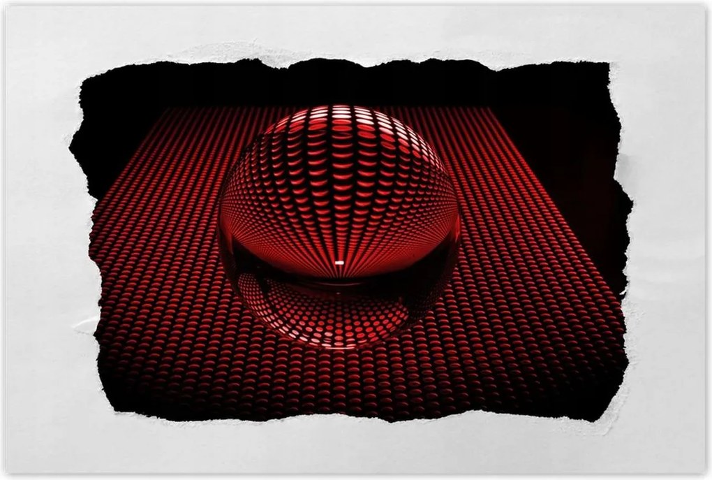 Poszterek 60x40 Piros gömb Disco