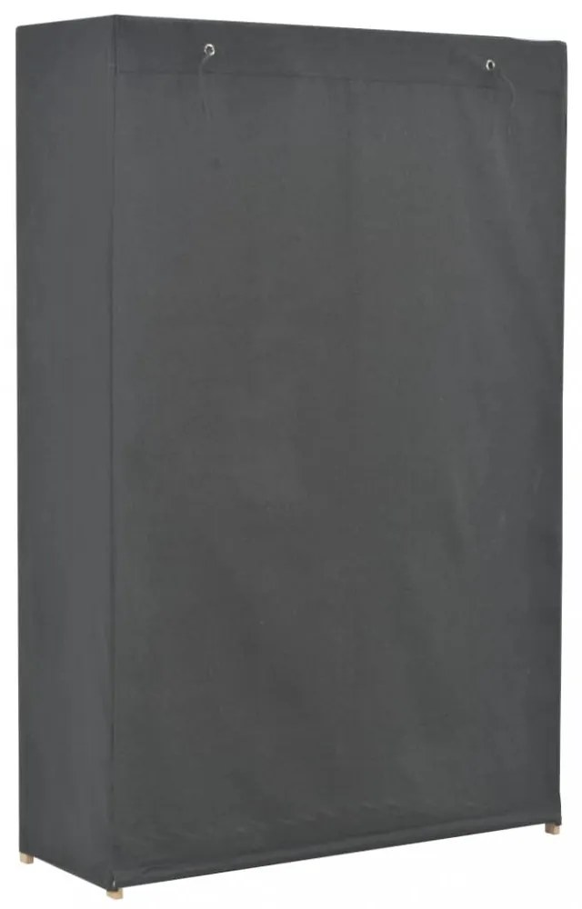 3-szintes szürke szövet ruhásszekrény 110 x 40 x 170 cm
