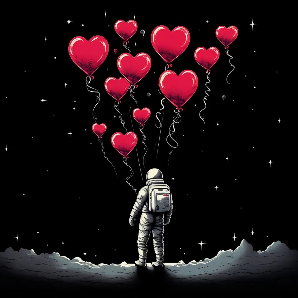 Poszter 50x50cm Asztronauta saját cellák