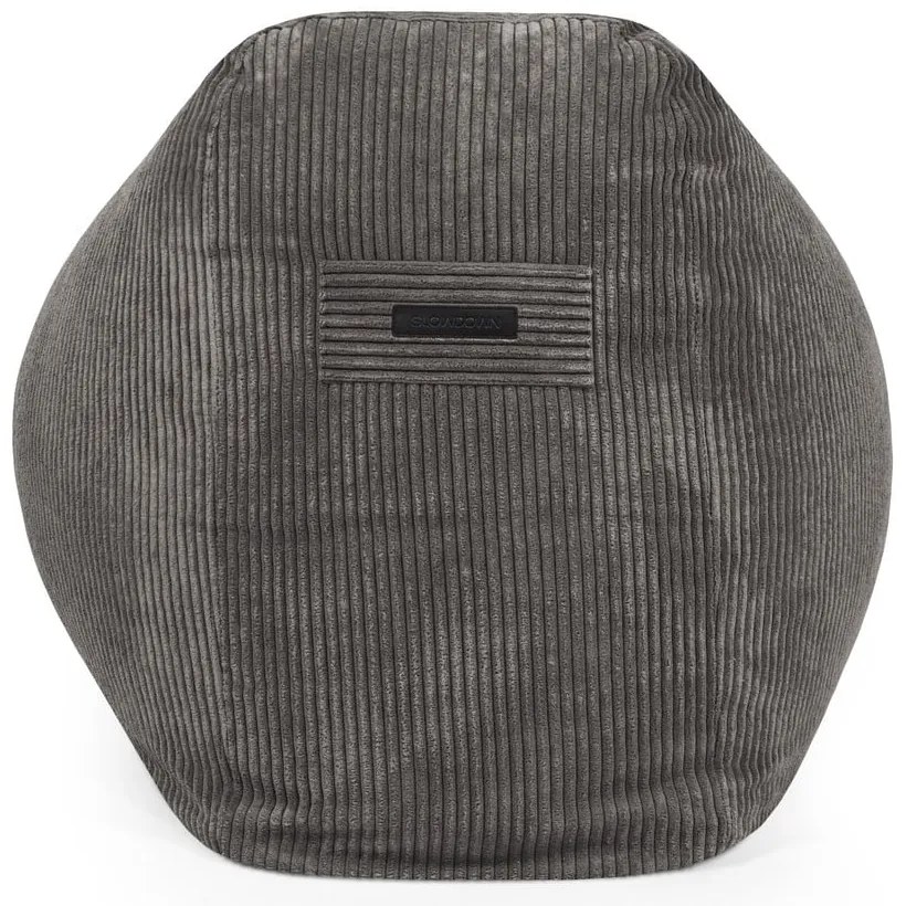 Fekete kordbársony babzsákfotel Snug Long 140 – SLOWDOWN