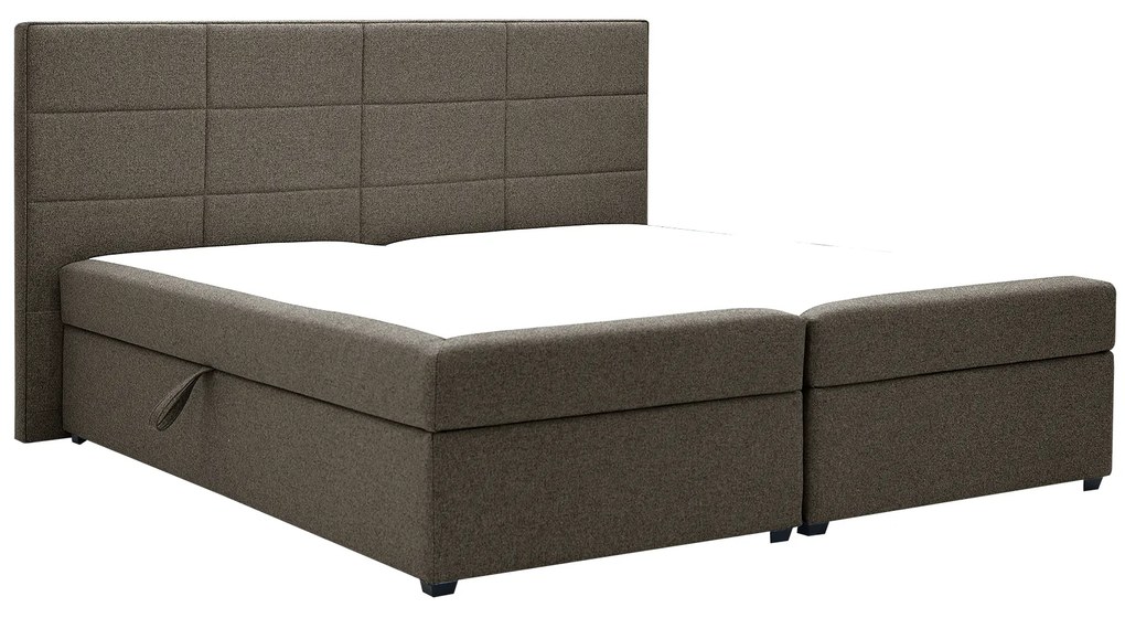 Franciaágy Boxspring 180 cm Revenant (barna) (ágyráccsal és matraccal) (tárolóhellyel). 1098560