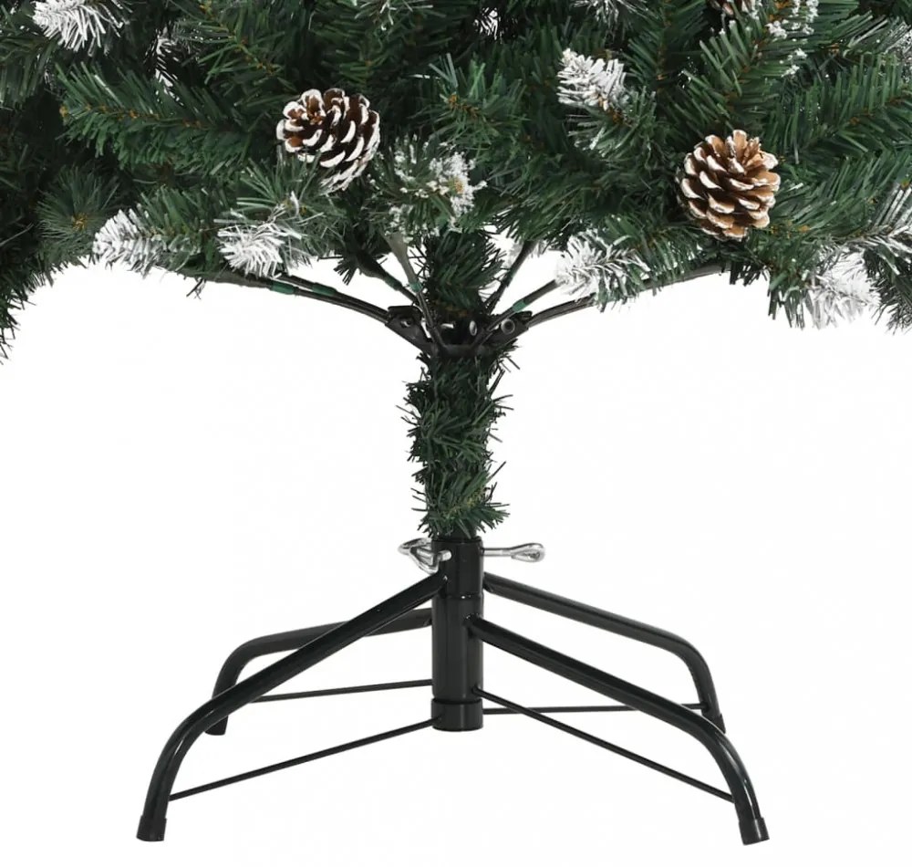 zöld PVC műkarácsonyfa állvánnyal 120 cm