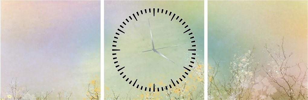 Kép - Festett rét 2 (órával) (90x30 cm)