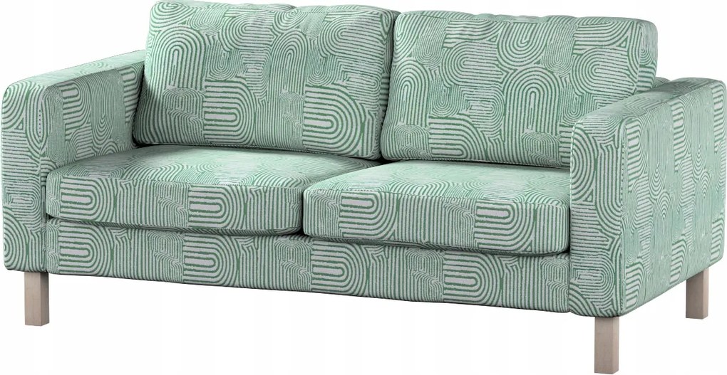 Karlstad 2 személyes kinyitható kanapé huzat Ikea menta-ecru