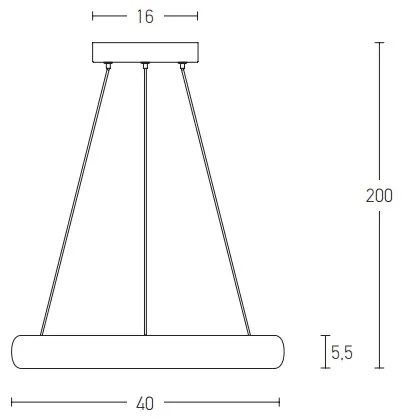 Zambelis 2046 - LED dimmelhető csillár zsinóron LED/30W/230V átm. 40 cm arany