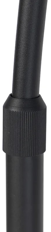 Ív lámpa fekete bársony árnyékolóval okker sárga arany színnel 50 cm - XXL