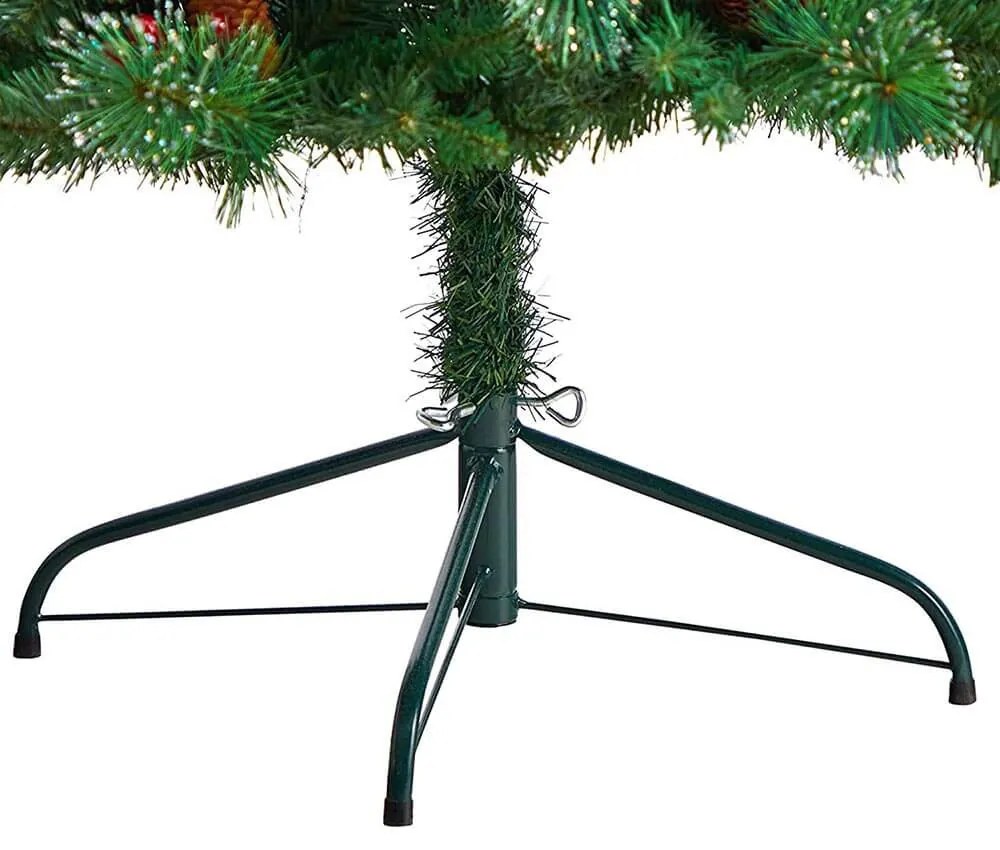 LED-es műfenyő több típusban, melegfehér-100 LED-es, 120 cm