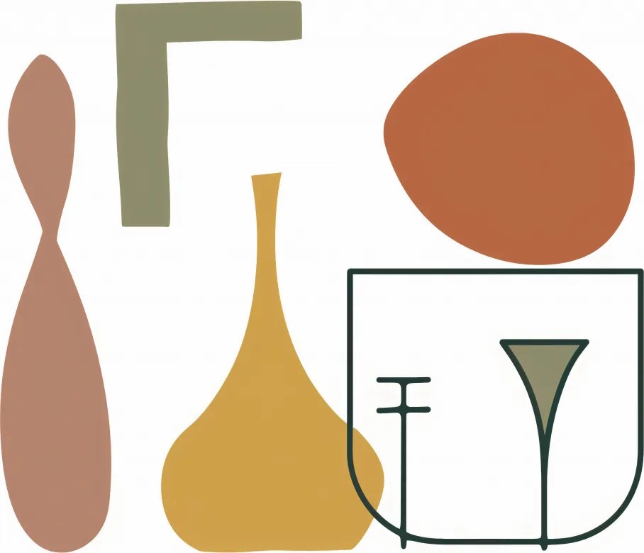 Poszter 60x50cm Edények