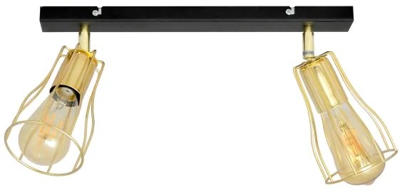 Spotlámpa TUBE 2xE27/15W/230V arany/fekete