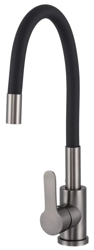Gamma Flex 2000, önálló mosogató csaptelep rugalmas karral, fekete-grafit, GMA-BFX-2000GM