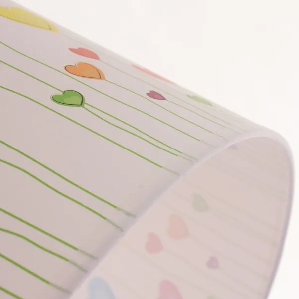 Gyerek függeszték HEARTS 1xE27/60W/230V, kábellel